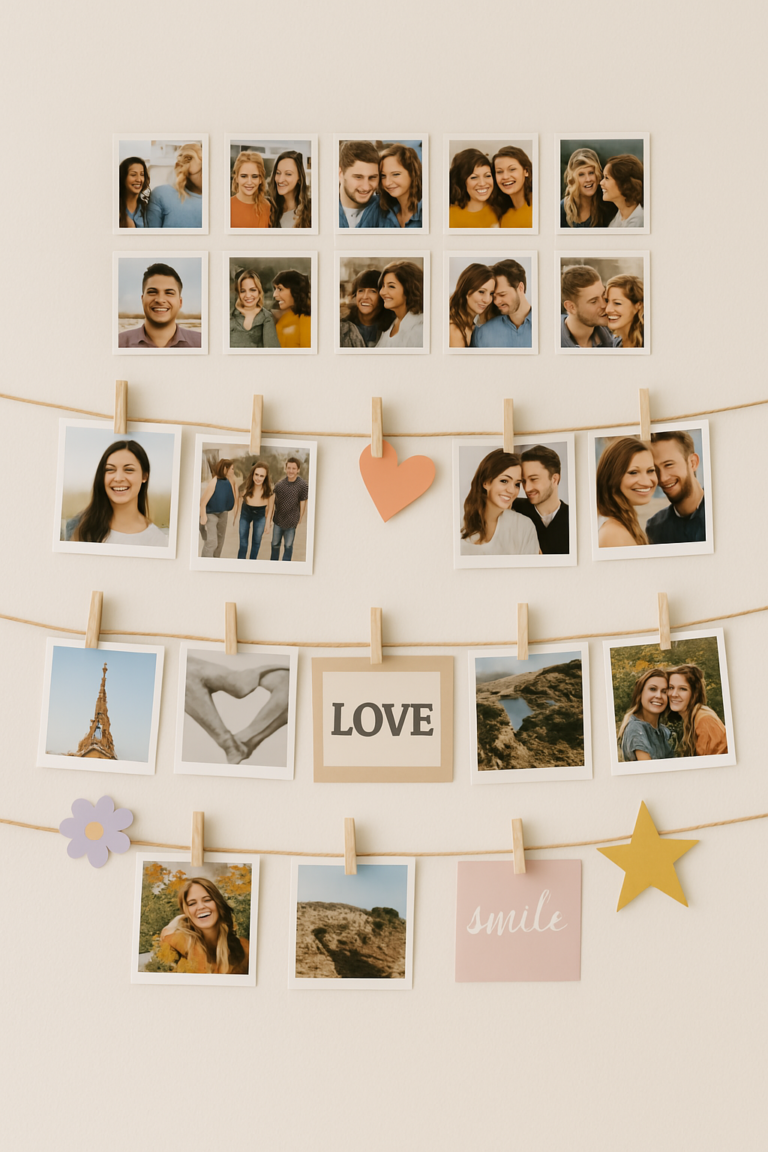 Faça seu próprio mural de fotos sem gastar muito