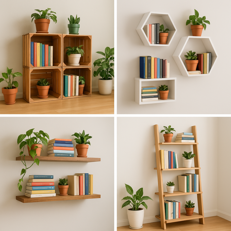 DIY: Estante compacta para livros e plantas
