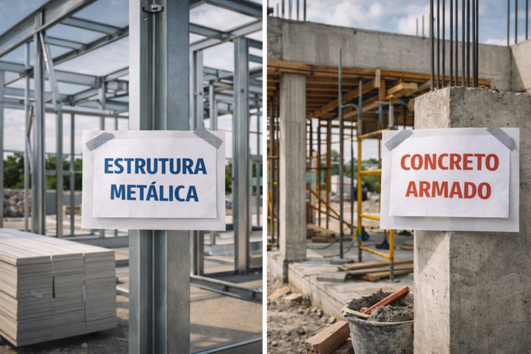 Estrutura metálica ou concreto armado: qual sistema construtivo compensa mais?