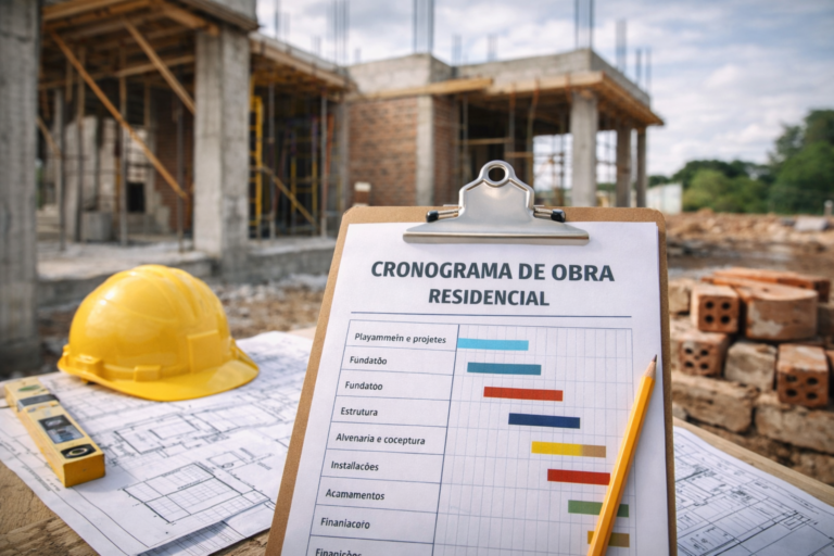 Cronograma de obra residencial: como organizar etapas e evitar atrasos