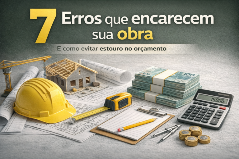 🚨 7 erros que encarecem sua obra (e como evitar estouro no orçamento)