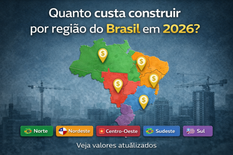 📍 Quanto custa construir por região do Brasil em 2026? Veja valores atualizados